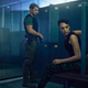 Nathan Phillips as Flynn Carroll, Britne Oldford as Allison Regan. (Photo by: Peter Brew-Bevan/Syfy)